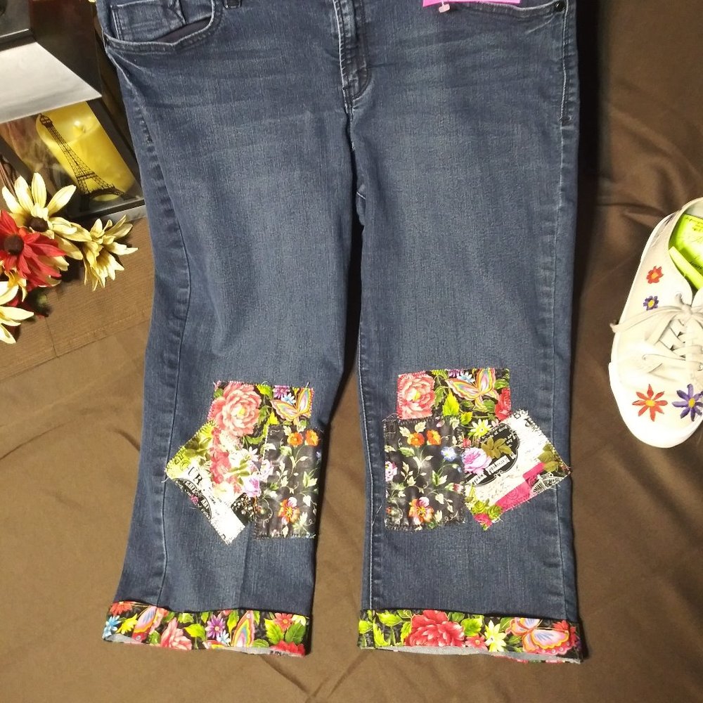 405 jeaniemade Size14 LaurenConrad Patchwork Capri